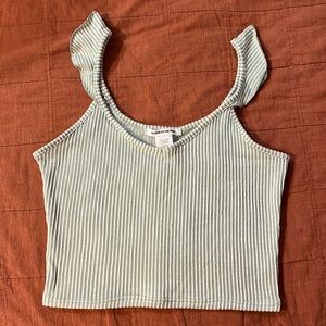 Stripe Cropped Soft Tank Top